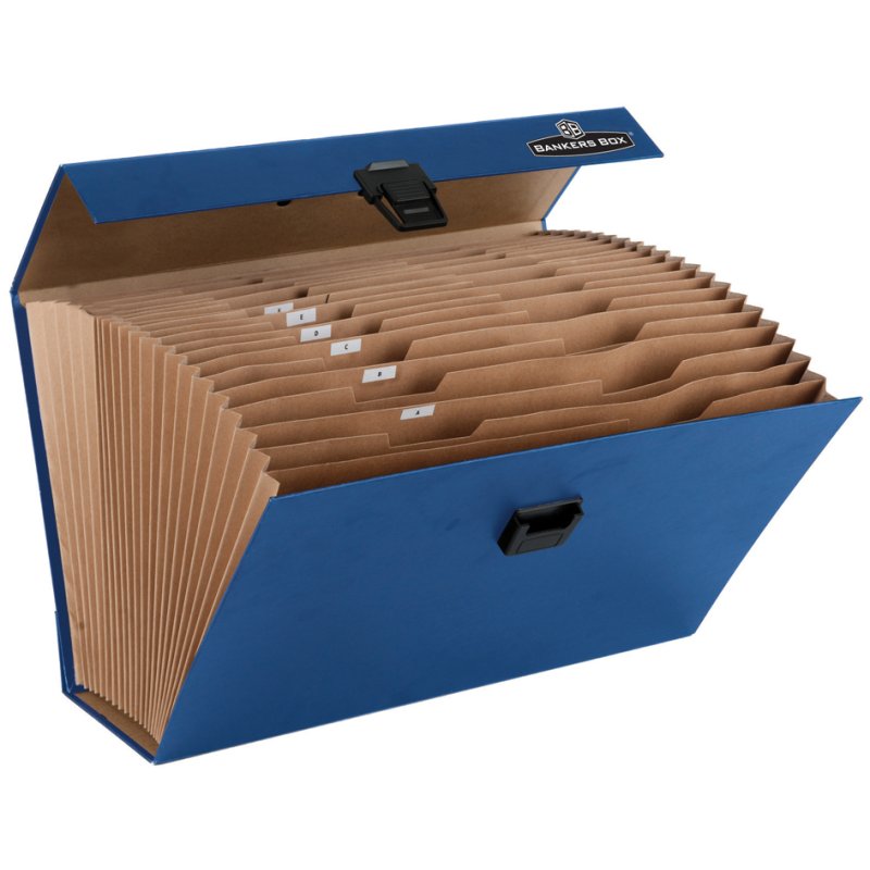 Fellowes Handifile expanding file, 19 pockets, blue