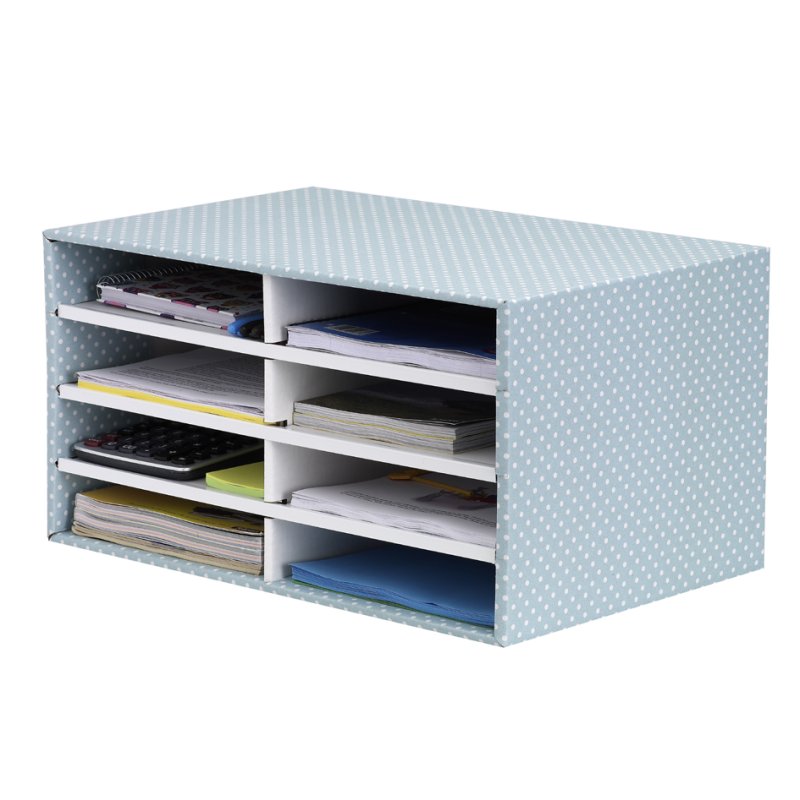 Fellowes BANKERS BOX STYLE Organiseur de Bureau, bleu/blanc, 8 compartiments