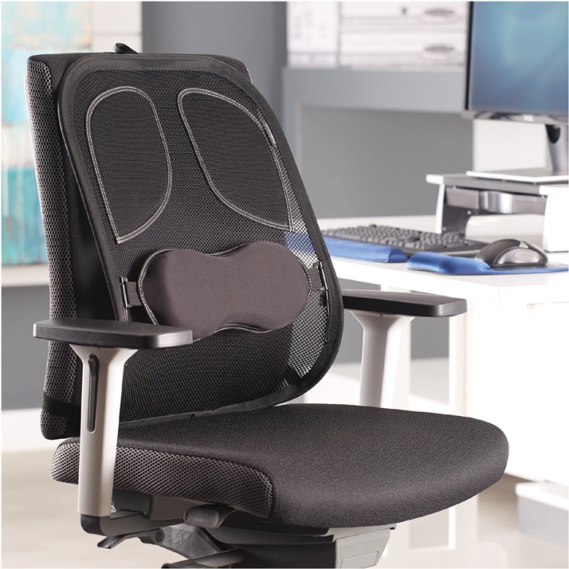 Fellowes Professional Series back support, mesh fabric, black, 44×20×52 cm
