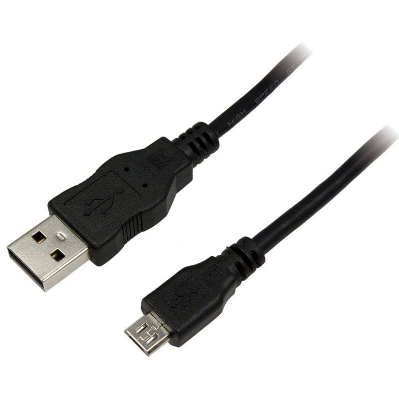 LogiLink USB 2.0 kabel USB-A naar micro USB-B, zwart, 0,6 m