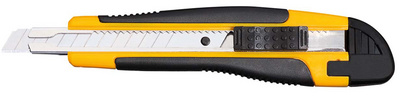 WEDO universeel snijmes, 9 mm lemmet, zwart/geel