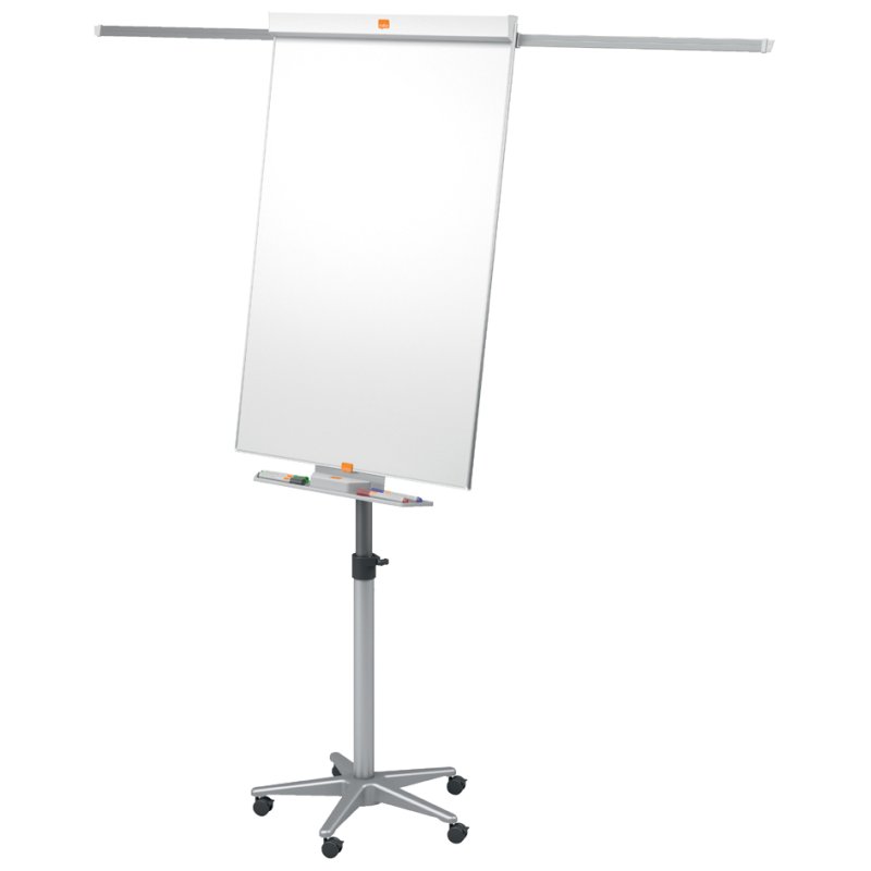 nobo flipchart mobile acier Nano Clean, surface magnétique, blanc, 67×99 cm