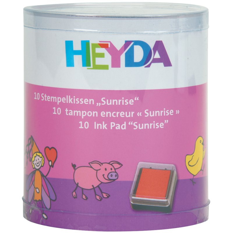 Heyda stempelkussen set Zonsopgang, 30×30 mm, 10 stuks