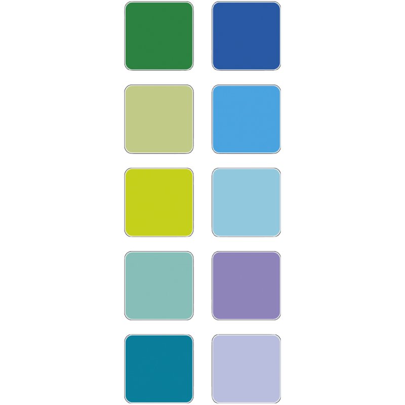 HEYDA stempelkussenset Aqua, 30×30 mm, blauw/groen tinten, 10 stuks
