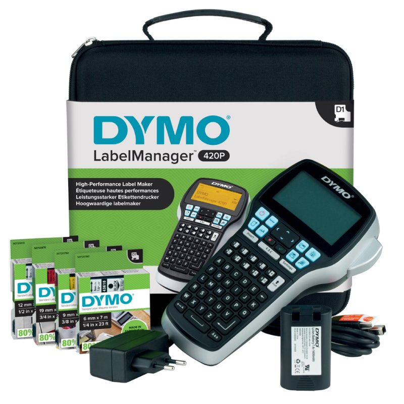 DYMO LabelManager 420P labelprinter, met koffer, USB-aansluiting, ABC-toetsenbord