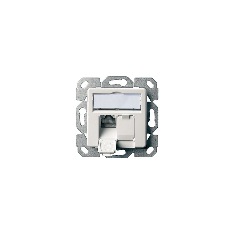 TELEGÄRTNER junction box Cat. 6A, 2x RJ45, white