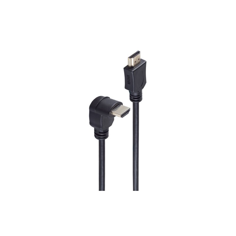 shiverpeaks BASIC-S câble HDMI, connecteur A coudé, 2,0 m, contacts dorés
