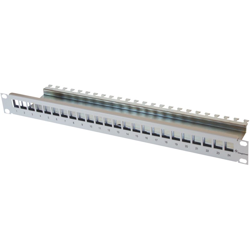 TELEGÄRTNER Porte-modules 19 pouces 1HE, non installé, 24 modules AMJ