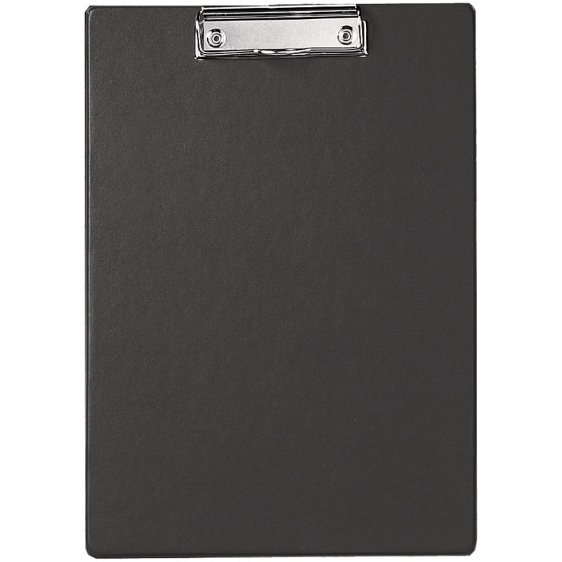 MAUL clipboard with foil layer A4, black, 2 neodymium magnets