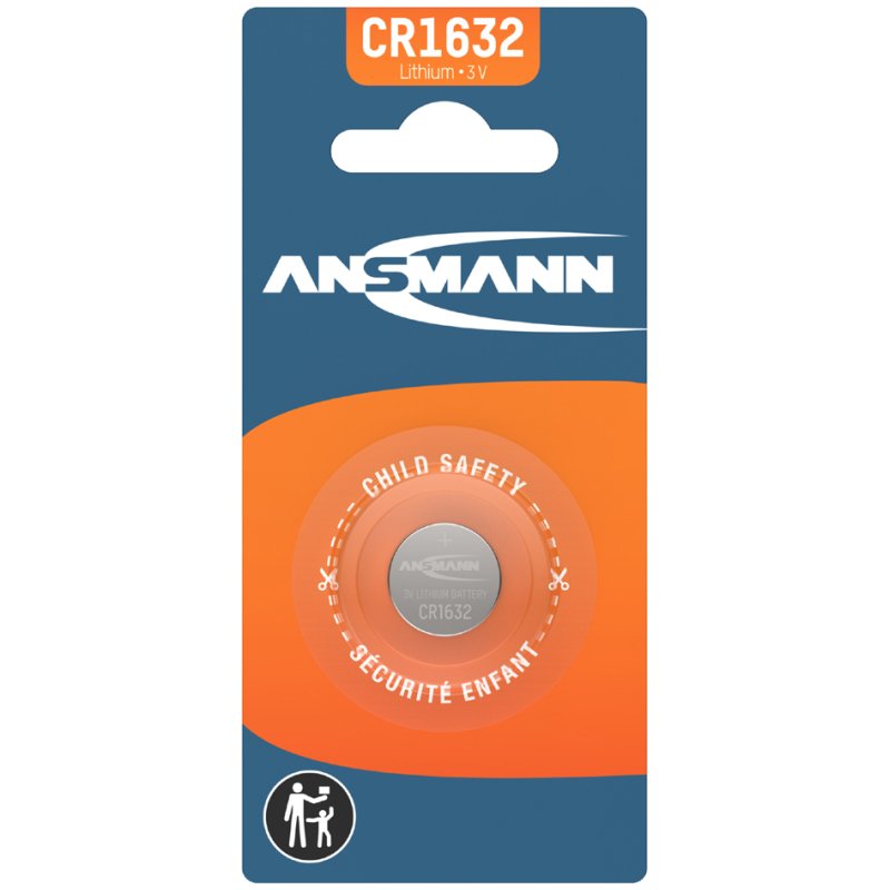 ANSMANN CR1225 lithium knoopcel batterij, 3V, 50 mAh
