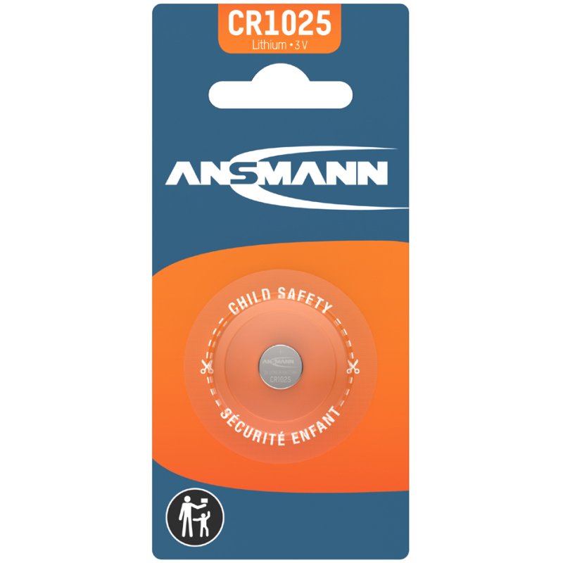 ANSMANN CR1225 lithium knoopcel batterij, 3V, 50 mAh