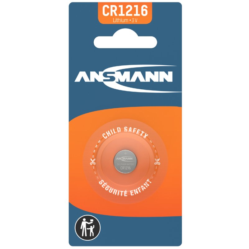 ANSMANN CR1225 lithium knoopcel batterij, 3V, 50 mAh
