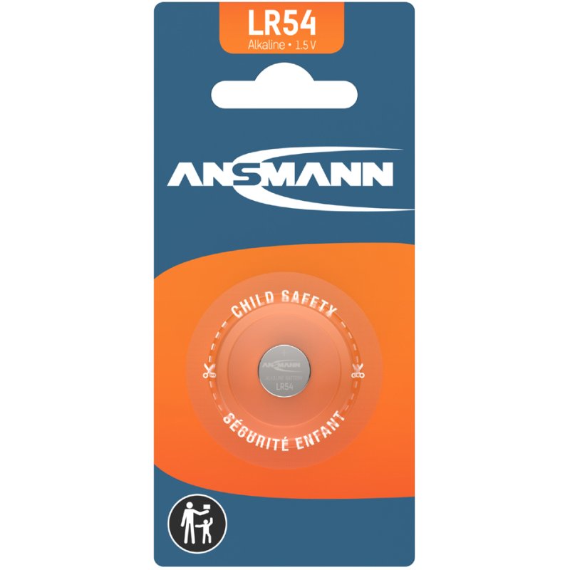 ANSMANN pile bouton alcaline LR44, 1,5V, 11,6 mm
