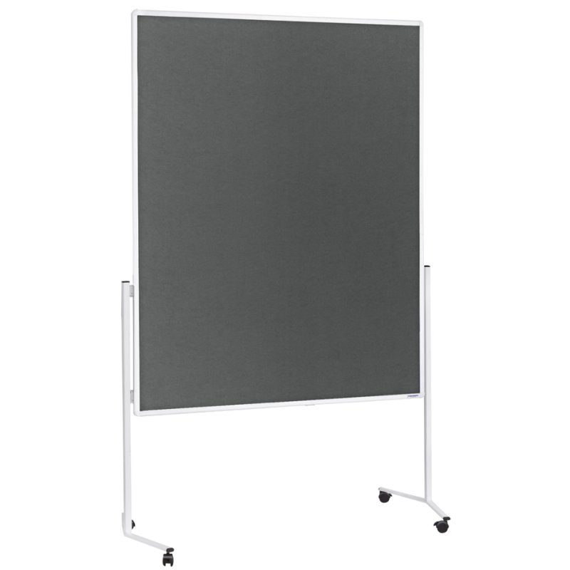 magnetoplan moderatietafel Moderat120x150, 120×150 cm, grijs vilt, wit aluminium frame
