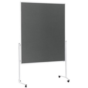 magnetoplan moderatietafel Moderat120x150, 120×150 cm, grijs vilt, wit aluminium frame