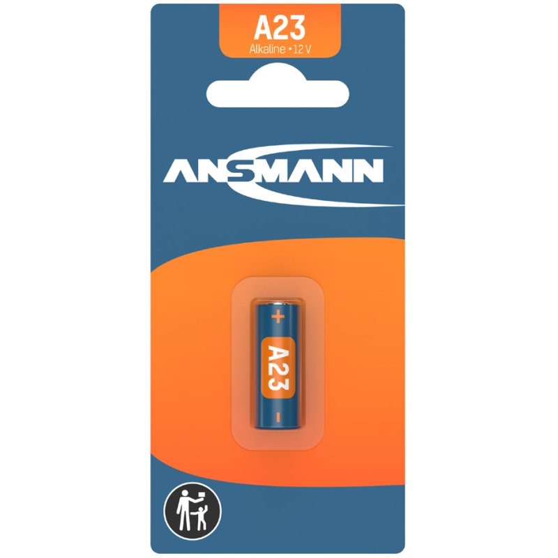 ANSMANN alkaline batterij A23, 12V, 10×28 mm, 55 mAh