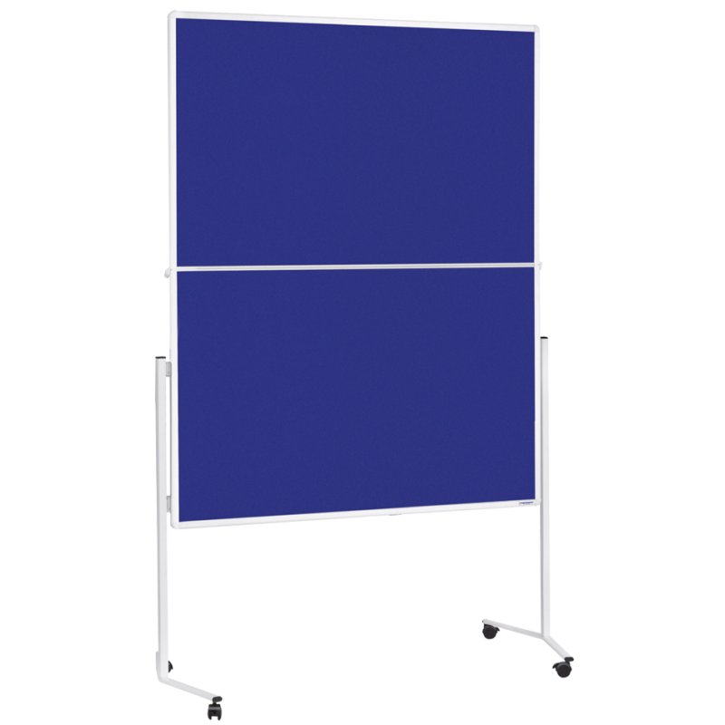magnetoplan moderatietafel Moderat, 120×150 cm, blauw vilt, inklapbaar