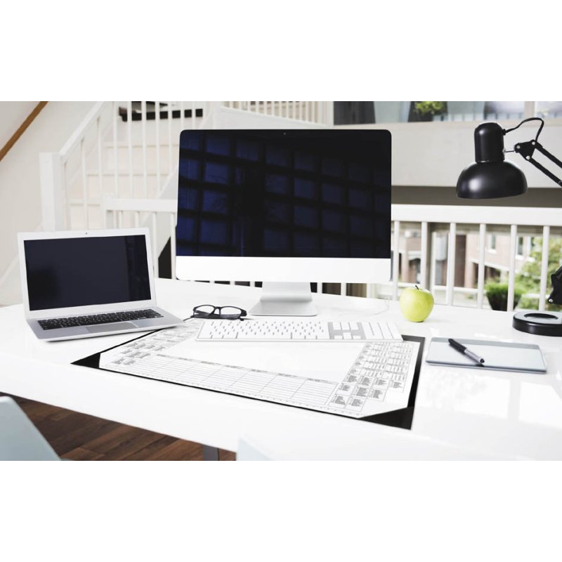 DURABLE sous-main avec bloc calendrier, noir, 590×420 mm