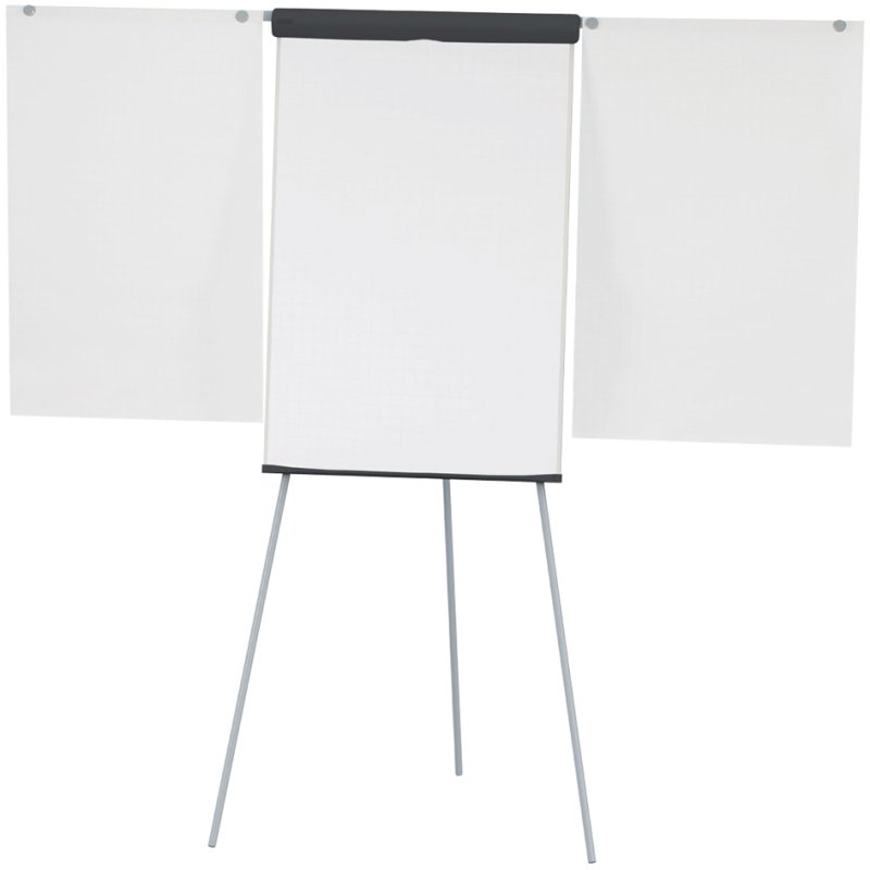 MAUL flipchart standard plus, grey, magnetic, height adjustable 1100-1860 mm