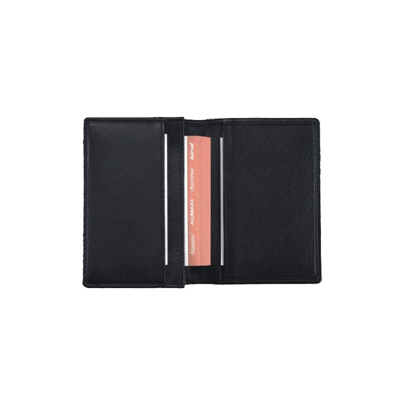 Alassio porte-cartes de visite, cuir, noir, 110×70 mm