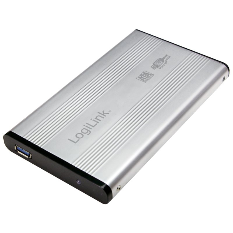LogiLink Boîtier disque dur SATA 2,5 pouces, USB 3.0, noir, aluminium