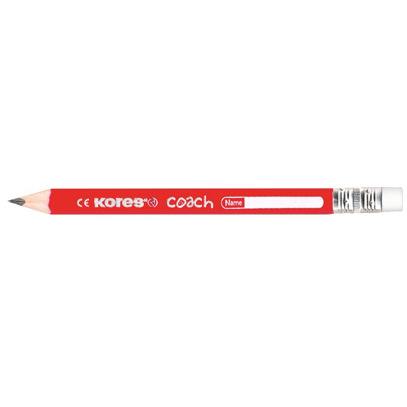 Kores COACH crayon, triangulaire, 2 HB, avec gomme