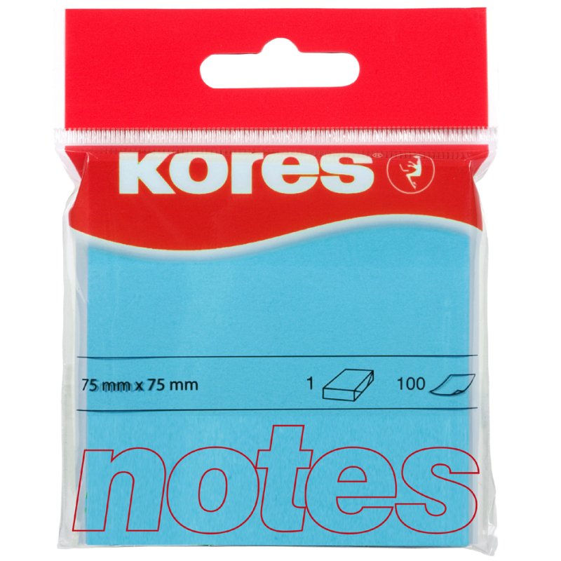 Kores notes adhésives NEON NOTES N4, 75×75 mm, vert, 100 feuilles