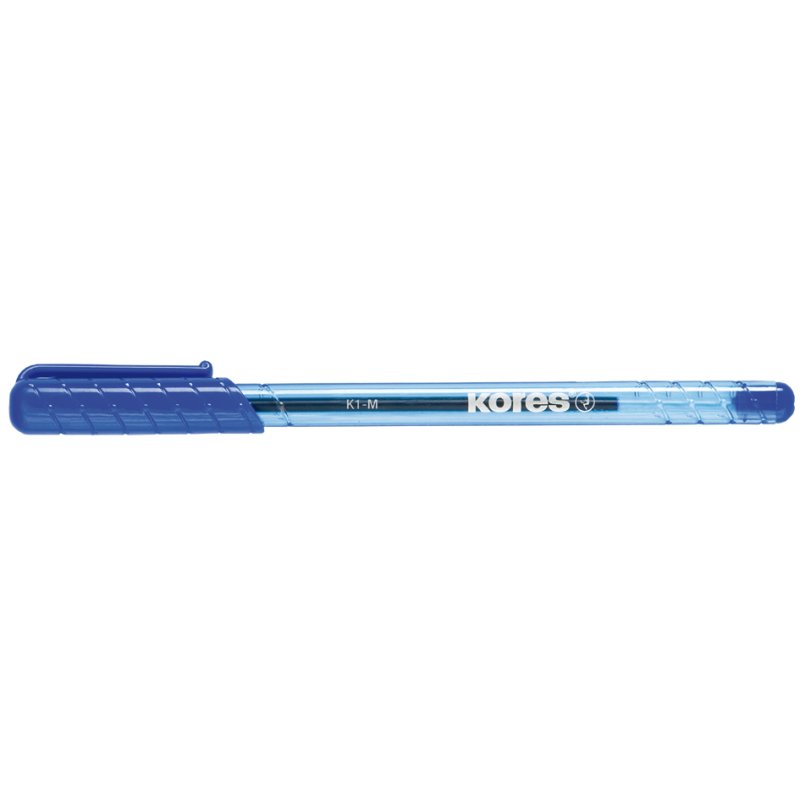Kores K-PEN K1 stylo bille jetable, bleu, épaisseur de trait F