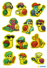 HERMA stickers decoratie kikkers, papier, 3 vel à 12 stickers