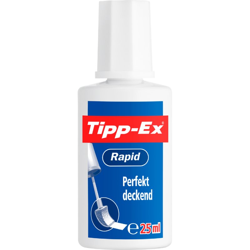 Tipp-Ex correctievloeistof Rapid, wit, 25 ml