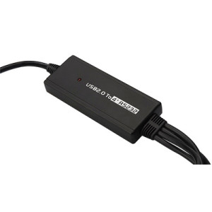 DIGITUS USB 2.0 naar 4x RS232 adapterkabel, zwart, 1,5 m
