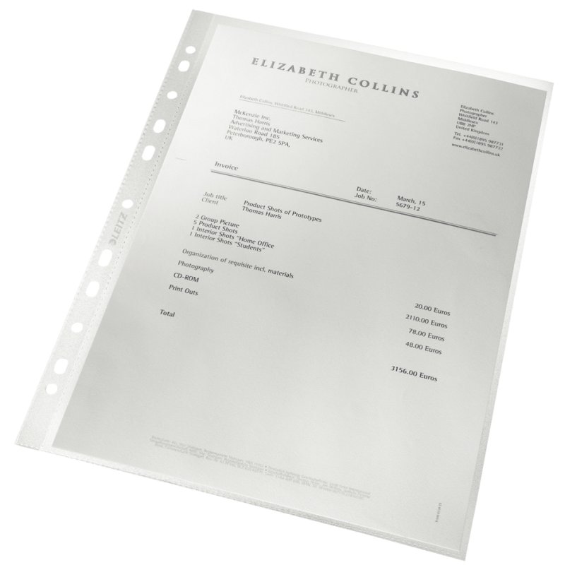 LEITZ pochettes de documents re:cycle A4, PP recyclé, 0,09 mm, 100 pièces