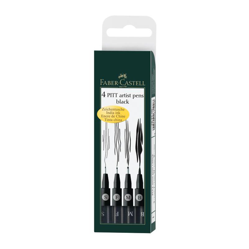Faber-Castell PITT artist pen marker set, 4 pieces