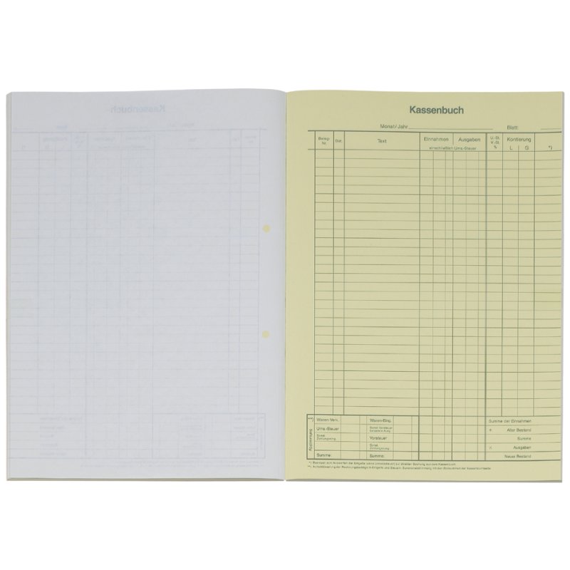 KÖNIG & EBHARDT money book A4, gross bookings, 50 sheets, white/yellow