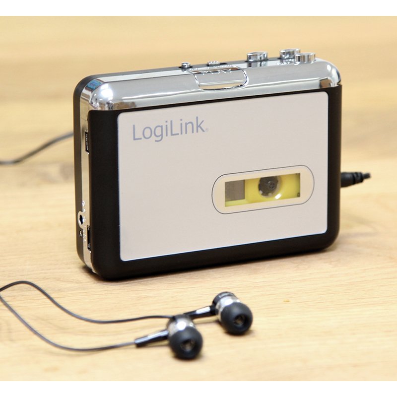 LogiLink walkman with converter function, black/silver, USB/battery