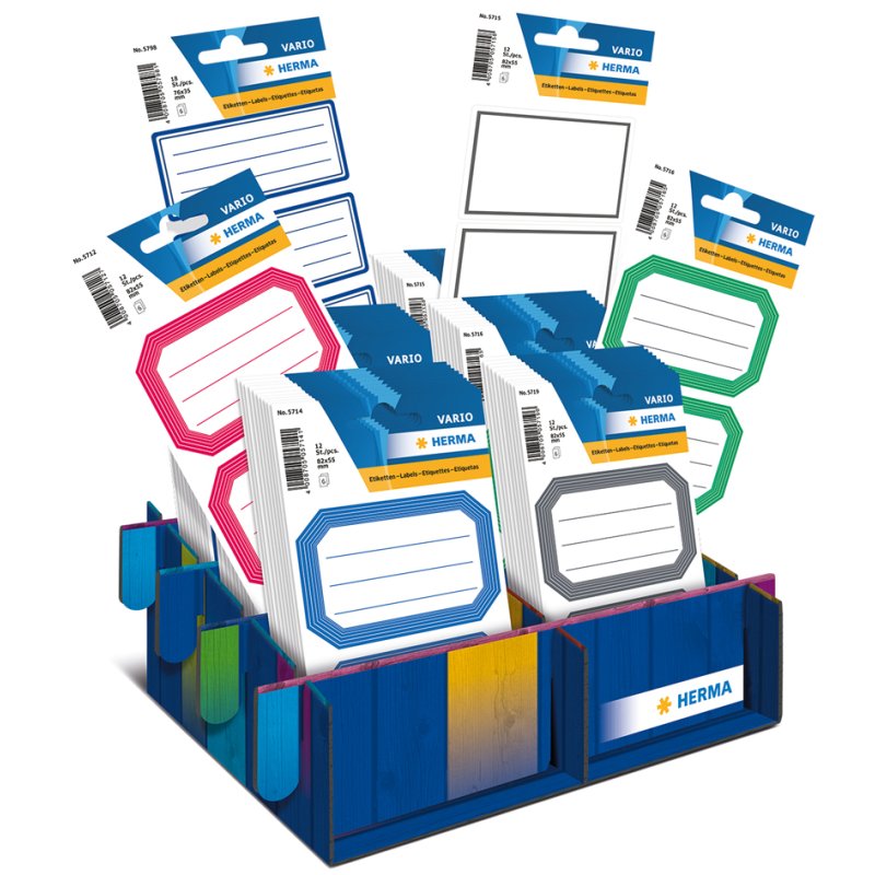 HERMA school label sheets, self-adhesive paper, for handwriting, 60 packs
