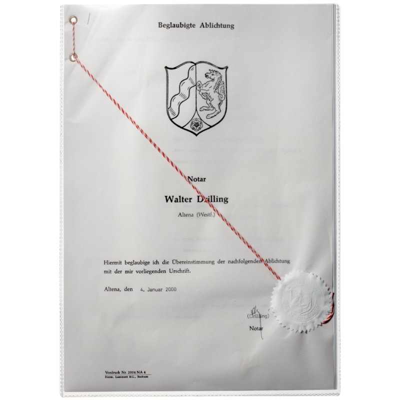 DURABLE Pochettes de documents A4, PP transparent, 180 micron