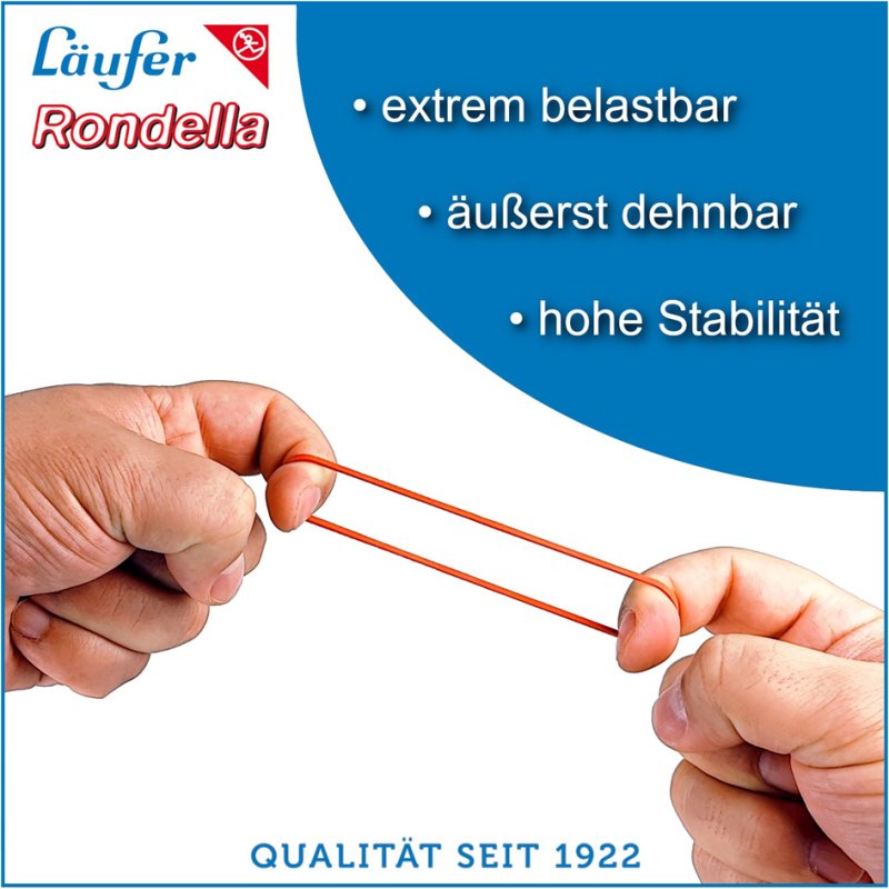 Läufer Élastiques RONDELLA, rouge, 150 × 4 mm, 50 g