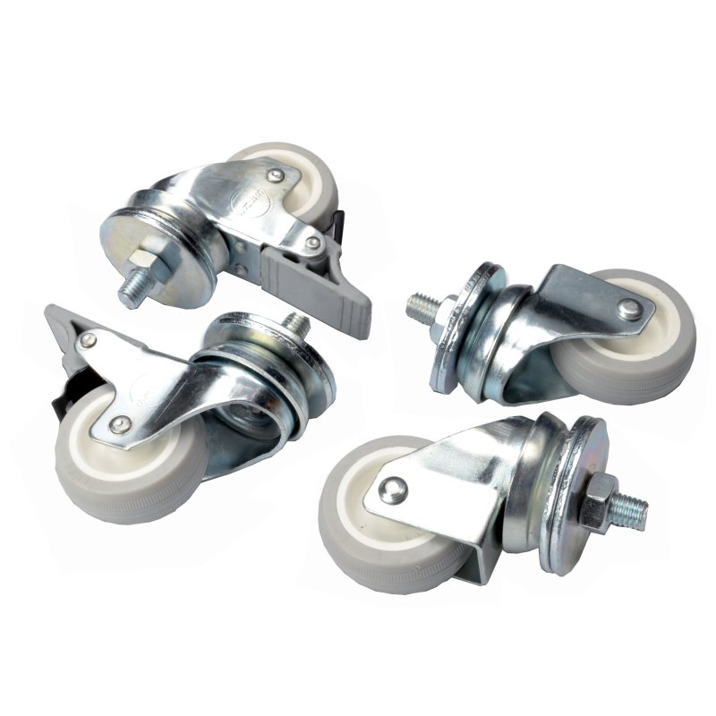 DIGITUS ensemble de roulettes réglables pour diviseur mural, charge 250 kg, 4 roulettes