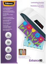 Fellowes lamineertasjes zelfklevend, A3, 250 mic, glanzend, 100 stuks