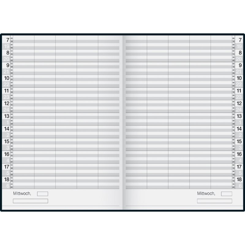 rido idé calendrier de poche Ultraplan, perpétuel, 190×275 mm, noir