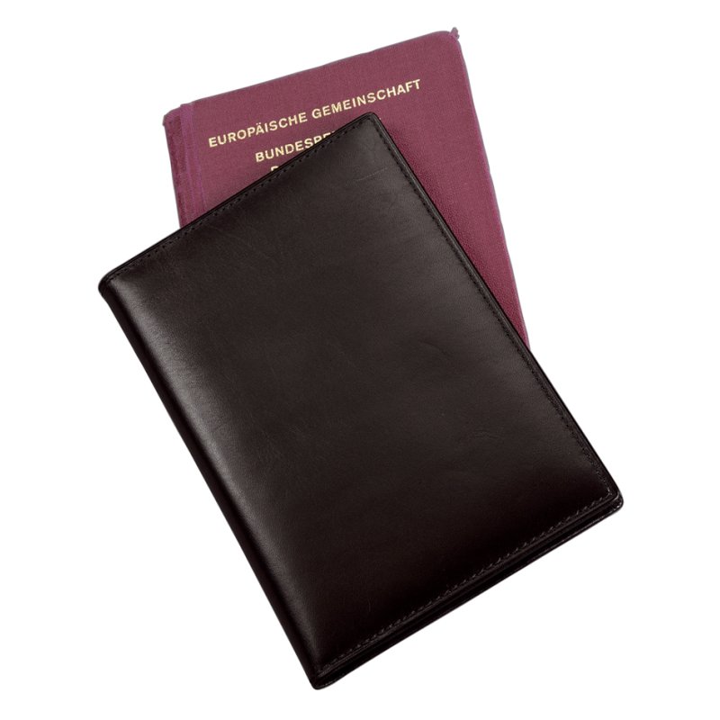 Alassio reispashoes RFID Document Safe, nappaleder, zwart, 95×140 mm