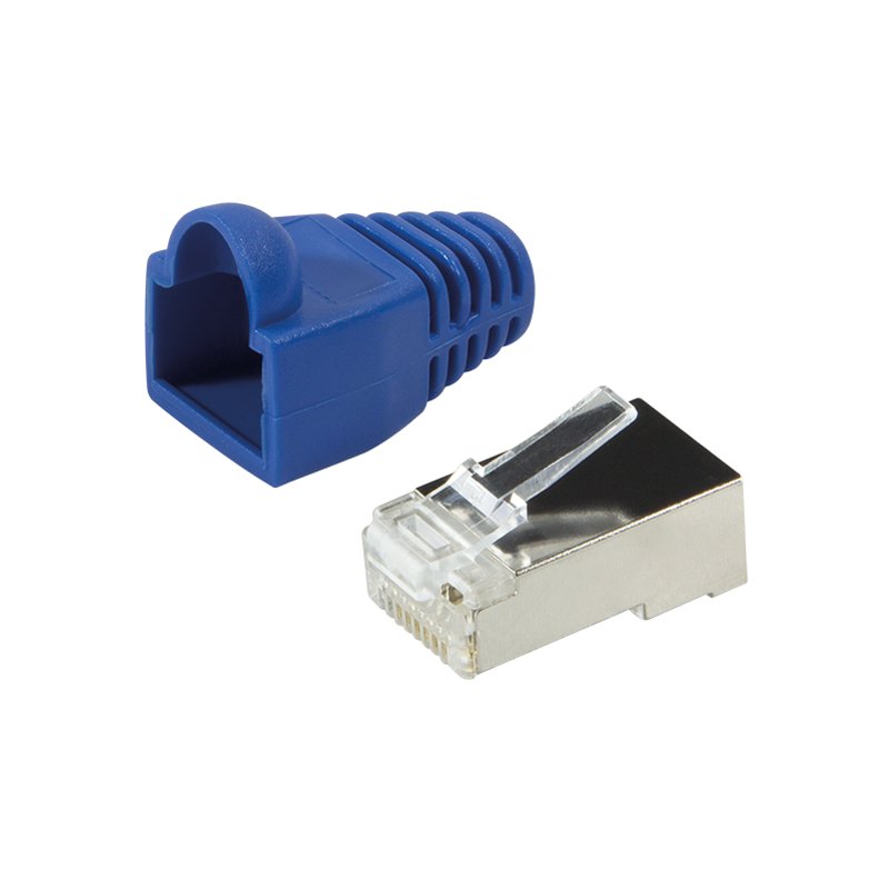 LogiLink Professional Connecteurs RJ45, catégorie 5e, bleu, 100 pièces