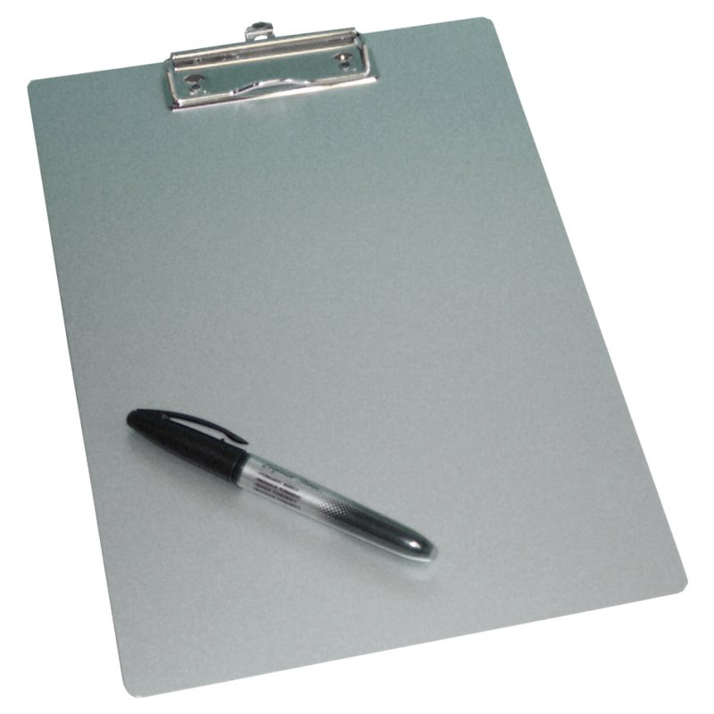 WEDO clipboard A4, polished aluminium, with hanging loop