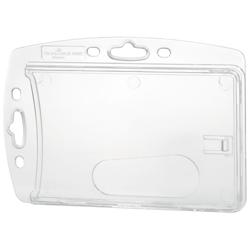 DURABLE porte-badge transparent, 54 × 85 mm, encoche pouce, 10 pièces