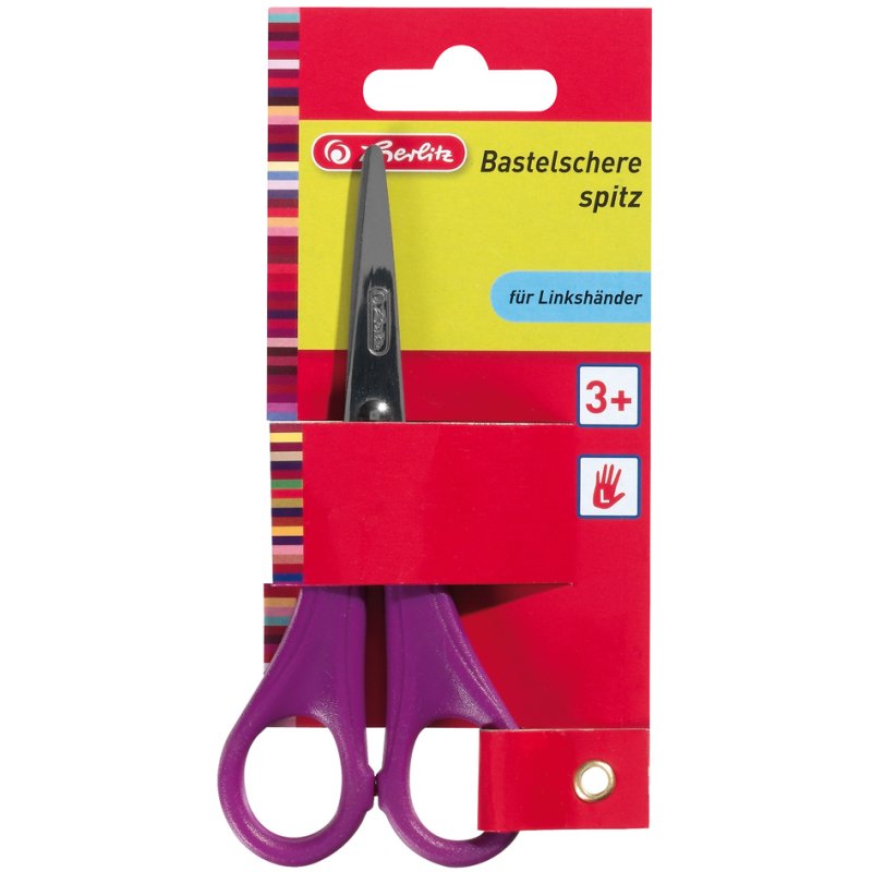 herlitz knutselschaar, linkshandig, staal, 133 mm