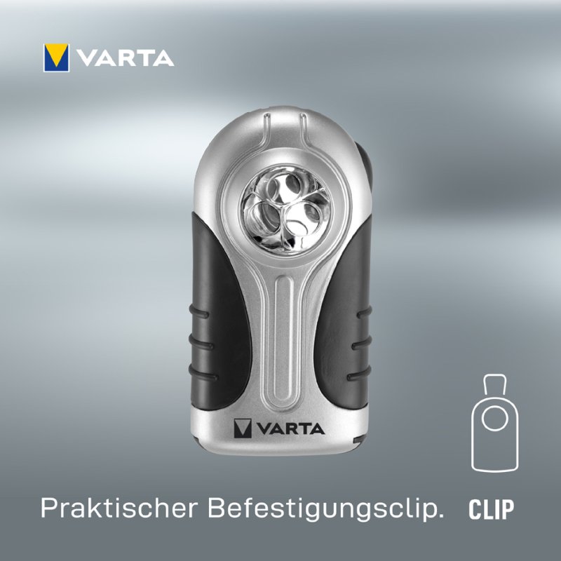 VARTA zaklamp LED Silver Light, 3×5 mm LED, zilver, inclusief 3×AAA batterijen