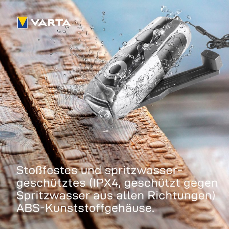 VARTA zaklamp dynamo LED, oplaadbaar, 28 lumen, 26 m reikwijdte