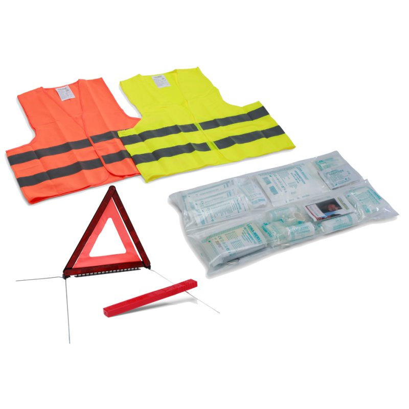LEINA-WERKE kit de secours automobile M3 XS, DIN 13164, noir, 440×115×50 mm