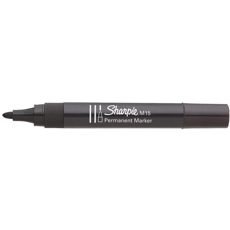 Sharpie marqueur permanent M15, pointe ronde, noir, 2,0 mm